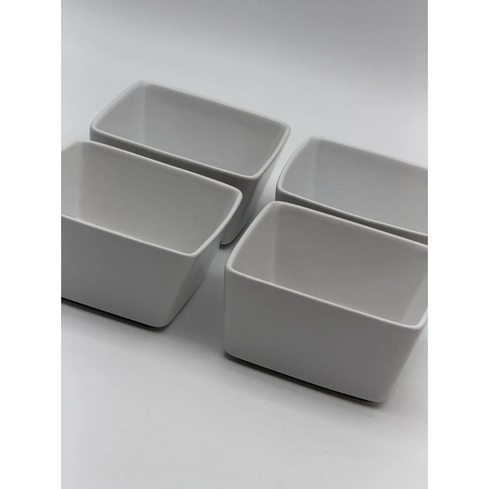 Colin Cowie JCPenney‎ Home Collection White Square Ceramic Ramekins Set of 4